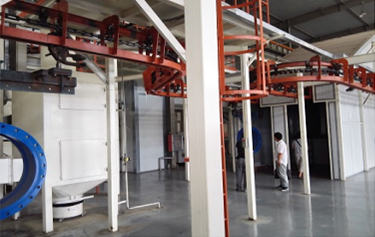 Coating line for aerospace parts