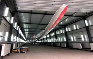Wind power blade coating line